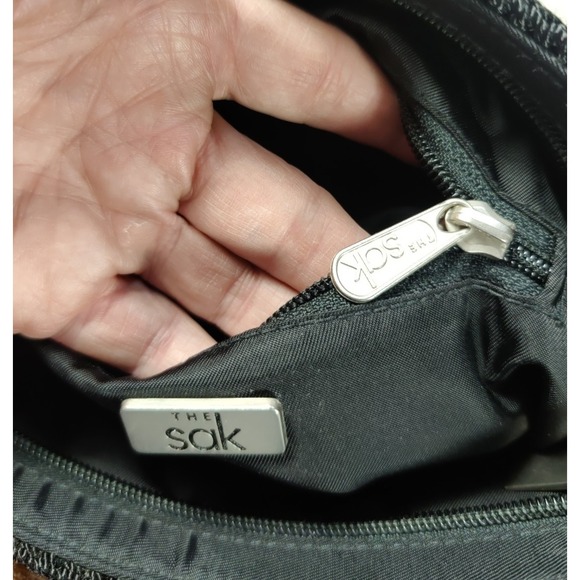 The Sak Black Crochet Shoulder Bag Original Sustainable Indio - Picture 11 of 14